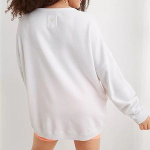 aerie white summer daze sweatshirt!